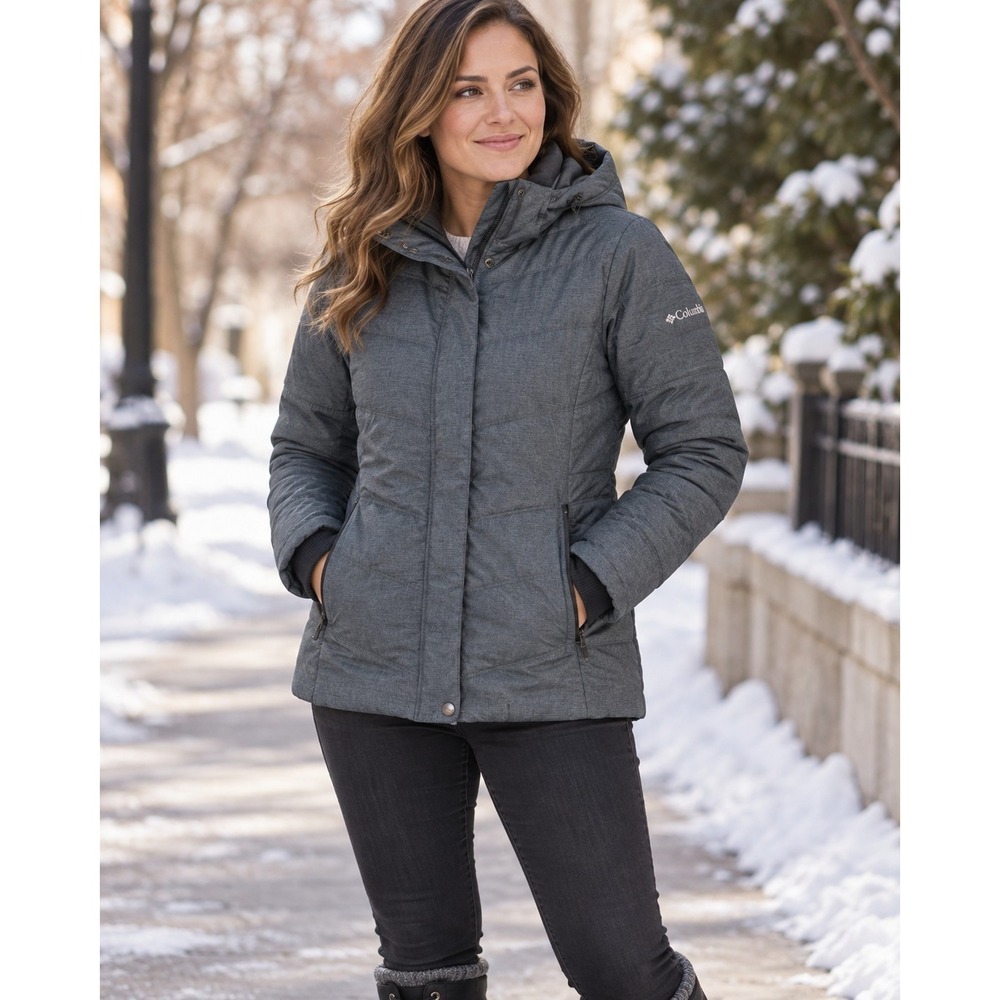 Columbia McCleary Pass Hooded Insulated Winter jacket Women's Medium Gray